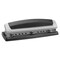 3 Hole Punch, 2- 3 Hole Adjustable Desktop Puncher, 10 Sheet Punch Capacity, Precision Pro, Black/Silver (74037)